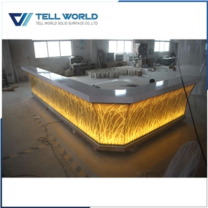 Translucent Panel with Led Lighting Commercial Bar Counter for Sale