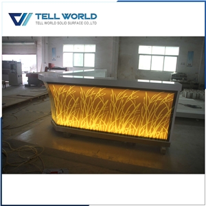 Translucent Panel with Led Lighting Commercial Bar Counter for Sale