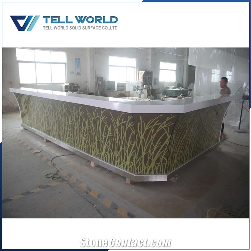 Translucent Panel with Led Lighting Commercial Bar Counter for Sale