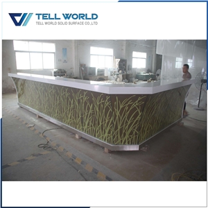 Translucent Panel with Led Lighting Commercial Bar Counter for Sale