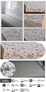 Factory Customized Grey Quartz Countertop