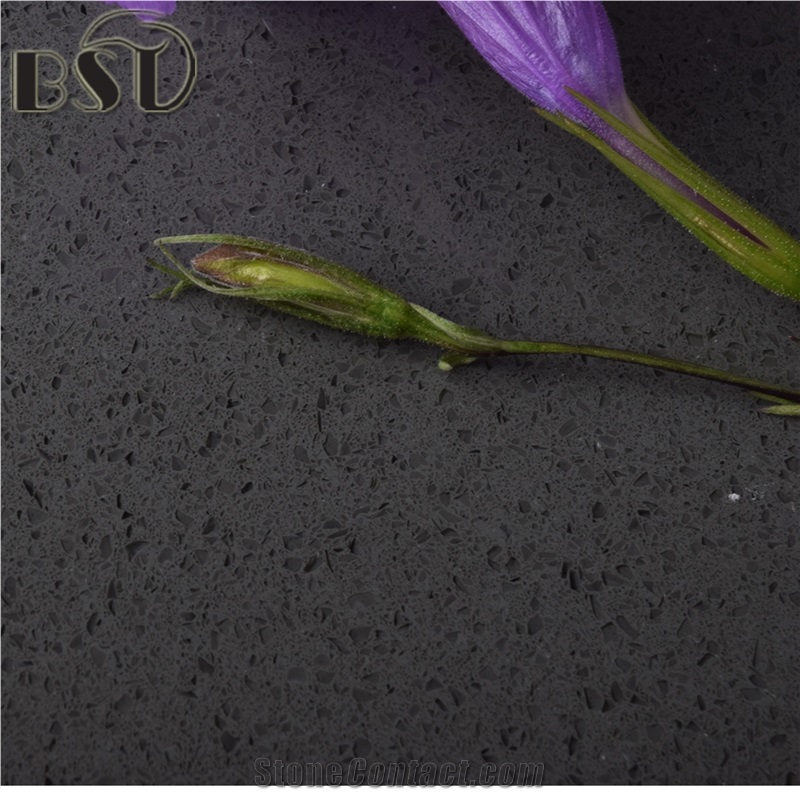 Factory Direct Dark Gray Quartz Stone Solid Surface