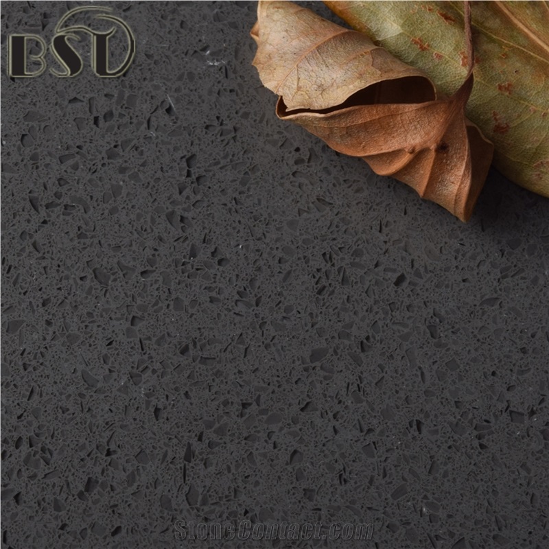 Factory Direct Dark Gray Quartz Stone Solid Surface