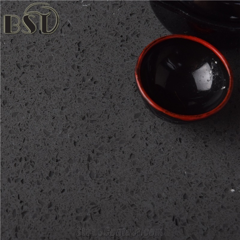 Factory Direct Dark Gray Quartz Stone Solid Surface