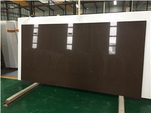 Galaxy Artificial Stone Quartz in Brown More Durable Than Granite