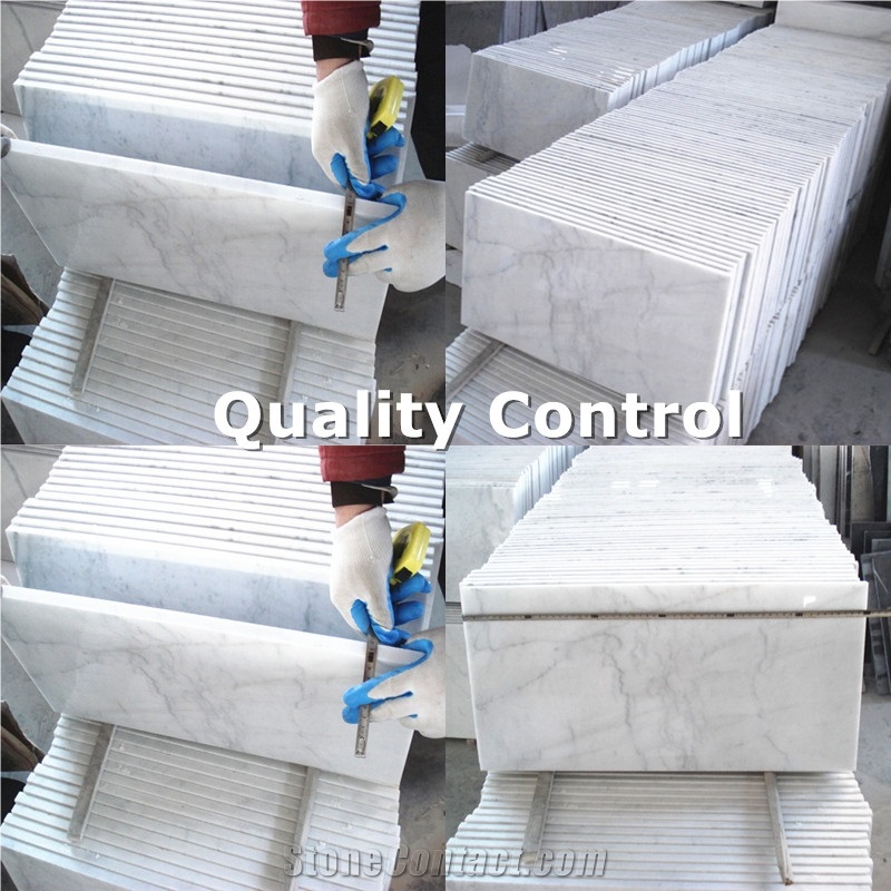 Polished Grade a Quality Bianco Carrara White Marble 300x600 Flooring Tile, White Marble with Gray Veins,Guangxi White Marble Bathroom Tile 12”X24”