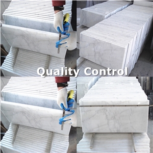 Polished Grade a Quality Bianco Carrara White Marble 300x600 Flooring Tile, White Marble with Gray Veins,Guangxi White Marble Bathroom Tile 12”X24”