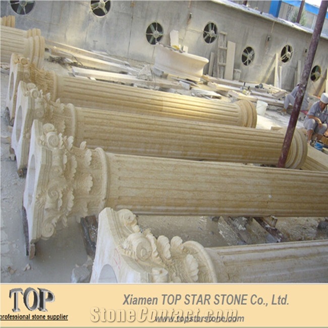 Polished White Marble Hollow Column,White Marble Roman Columns,Stone Fluted Columns, Marble Corinthian Columns, Marble Roman Pillar