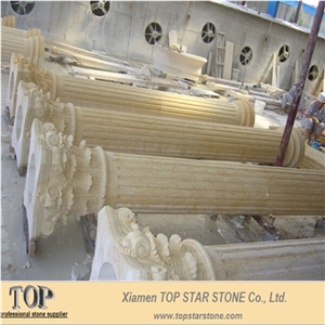 Polished White Marble Hollow Column,White Marble Roman Columns,Stone Fluted Columns, Marble Corinthian Columns, Marble Roman Pillar