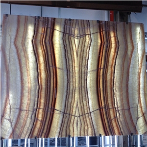 Translucent Multicolor Onyx,Wooden Onyx Slabs