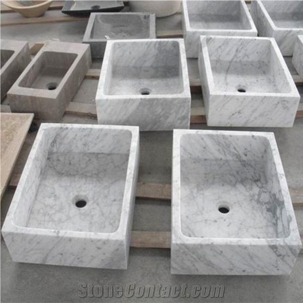 White Marble Washing Basin,Carrara Marble Vessel Sink,White Carrara Round Bowl,Natural Stone Bathroom Basin Sink,Bianco Carrara Marble Round Sink