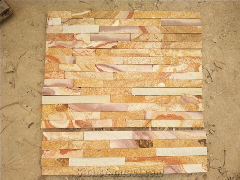 Sandstone Culture Stone, Stacked Stone Panel, Wall Cladding , Thin Stone Veneer , Exposed Wall Stone , Ledge Stone
