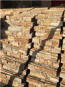 Yellow Cement Culture Stone , Wall Cladding , Thin Stone Veneer, Stone Wall Decor, Ledge Stone , Loose Stone , Stacked Stone Veneer