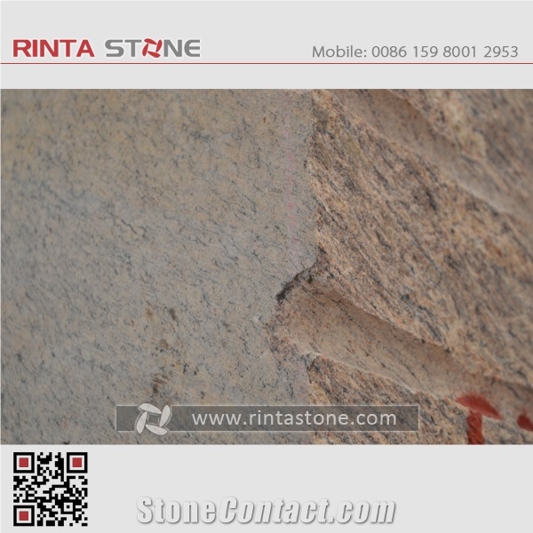 California Yellow Santa Cecilia Fiorito Amarelo Granite Quarry Blocks