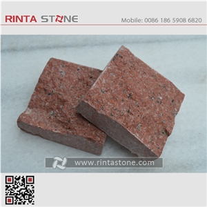 China Deep Red Granite Blind Stone for Street Paving Curbstone
