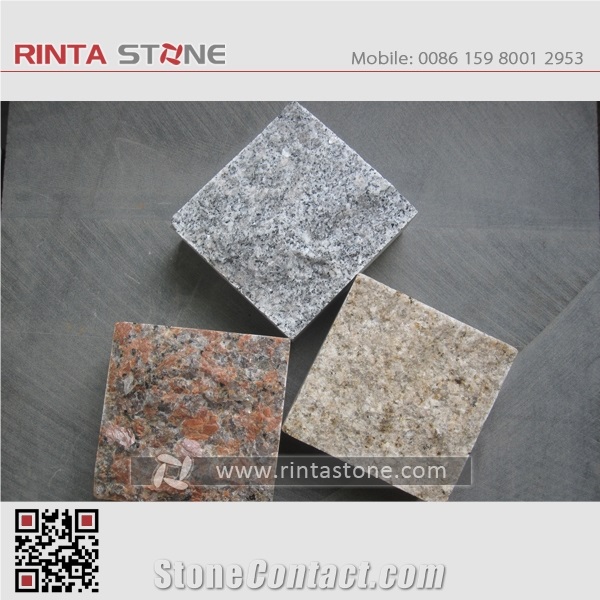 G603 New Padang Crystal White Granite Bianco Sesame Gray Grey Garden Cubestone Paving Cube Stone Pavers Paving Sets Cobble