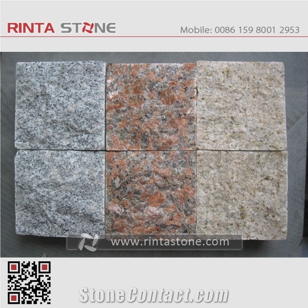G603 New Padang Crystal White Granite Bianco Sesame Gray Grey Garden Cubestone Paving Cube Stone Pavers Paving Sets Cobble