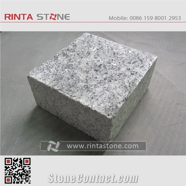 G603 New Padang Crystal White Granite Bianco Sesame Gray Grey Garden Cubestone Paving Cube Stone Pavers Paving Sets Cobble