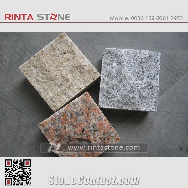 G603 New Padang Crystal White Granite Bianco Sesame Gray Grey Garden Cubestone Paving Cube Stone Pavers Paving Sets Cobble