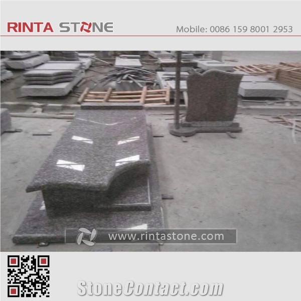 G664 Granite Luoyuan Red Cherry Brown Luna Pearl Stone Tombstone Monument