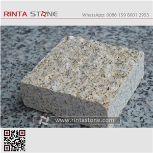 G682 Rusty Yellow Sunset Gold Golden Beige Desert Padang Giallo Fantasy Buff Garden Cubestone Paving Cube Stone Pavers Paving Sets Cobble
