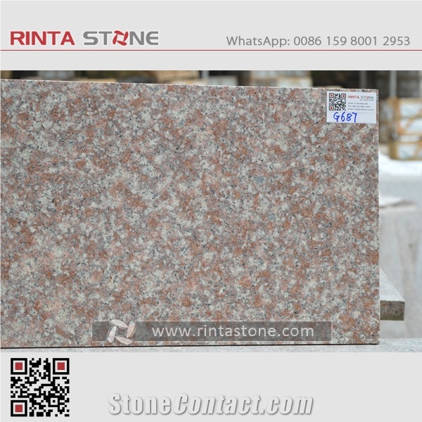 G687 Granite Peach Red Cherry Pink Imperial Cheapest Stone Quarry Blocks
