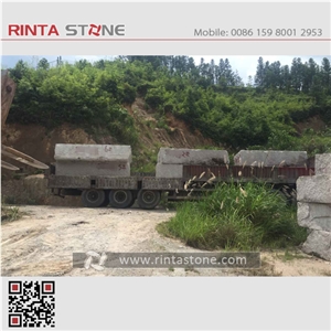 G687 Peach Red Cherry Pink Granite Stone Quarry Blocks