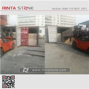 G687 Peach Red Cherry Pink Granite Stone Quarry Blocks
