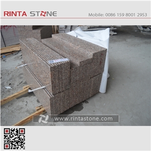 G687 Peach Red Cherry Pink Granite Stone Stairs Steps Risers
