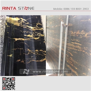 Golden Silver Black Gold Vein Grain Marble Portoro Flower Skirting Window Sills