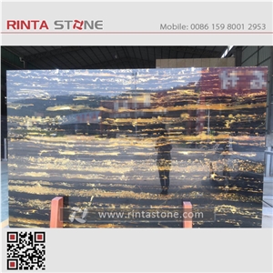 Golden Silver Black Gold Vein Grain Marble Portoro Flower Skirting Window Sills