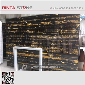 Golden Silver Black Gold Vein Grain Marble Portoro Flower Skirting Window Sills