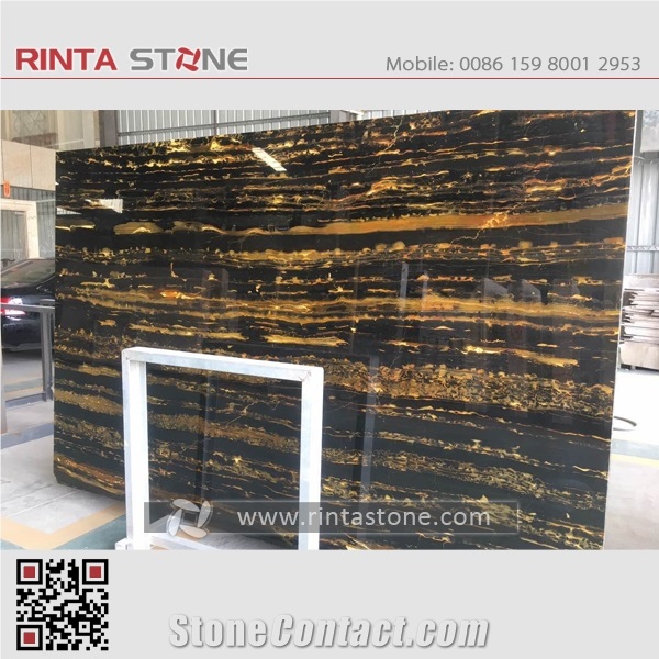 Golden Silver Black Gold Vein Grain Marble Portoro Flower Skirting Window Sills