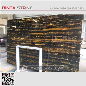Golden Silver Black Gold Vein Grain Marble Portoro Flower Skirting Window Sills