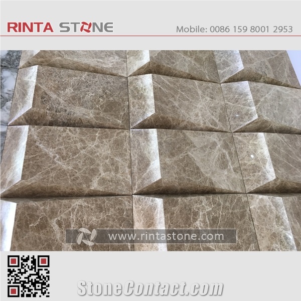 Light Emperador Yellow Natural Buff Beige Coffee Marble for Wall Cladding