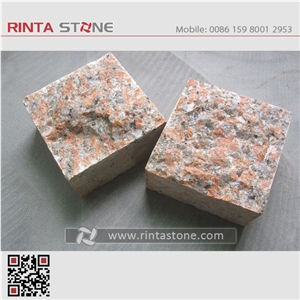 Maple Red Granite G562 China Chinese Natural Dark Red Stone Cubestone Paving