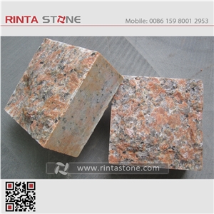 Maple Red Granite G562 Cubestone Paving Cube Stone Pavers Paving Sets Cobble Garden