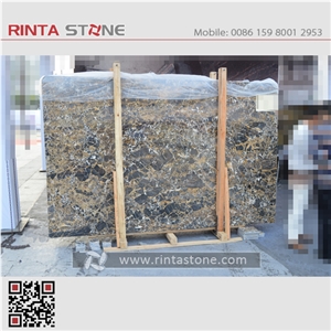 Portoro Gold Golden Nero Yellow Black Veins Buff Flower Marble Slabs Tiles