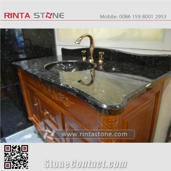 Volga Blue Arctic Galactic Granite Washing Top Basin Bath Worktops