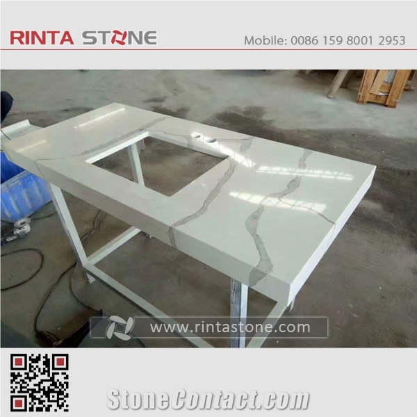 White Quartz Stone Quartz Countertops Bath Top Bar Top,Vanity Top
