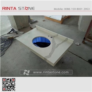 White Quartz Stone Quartz Countertops Bath Top Bar Top,Vanity Top