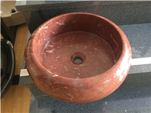 Red Bathroom Sink,Red Marble Sink,Ritsona Red Bath Basins