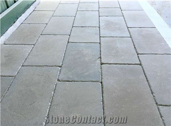 French Limestone Blocks Grey Blue "Olive Leaf"