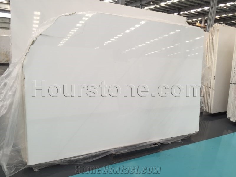 China Pure White Marble Polished Big Slabs,Natural Building Stone for Indoor Interior Decoration, Manufacturer Supply for Hotels, Shopping Mall