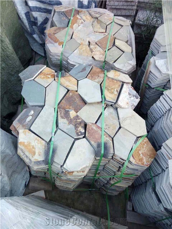 Beautiful High Quality Paving Walkway Flagstones Slate Tile for Outdoor