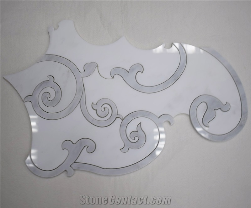 Best Selling Oriental White Marble Pattern Marble Water Jet Mosaic