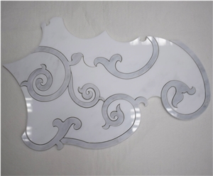 Best Selling Oriental White Marble Pattern Marble Water Jet Mosaic