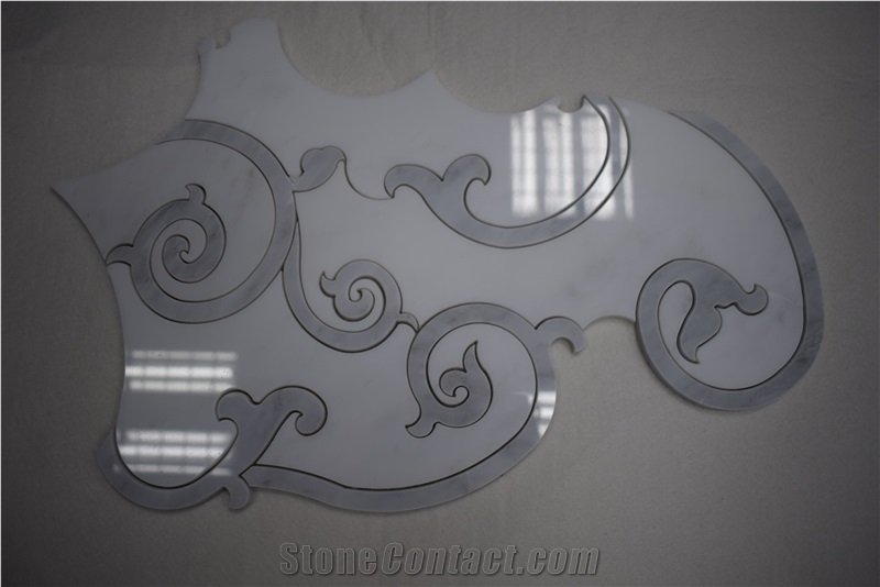 Best Selling Oriental White Marble Pattern Marble Water Jet Mosaic
