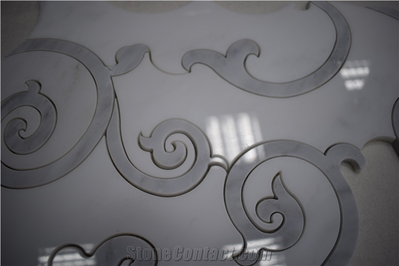 Best Selling Oriental White Marble Pattern Marble Water Jet Mosaic