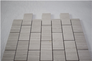 Cheap Price Honed Beveled Subway Brick Polished White Oak Mosaic